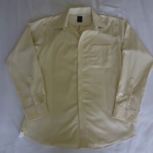 Joseph & Feiss Dress Shirt Men's 15 1/2 34/35 Slim Fit‎ Yellow Button Up Formal